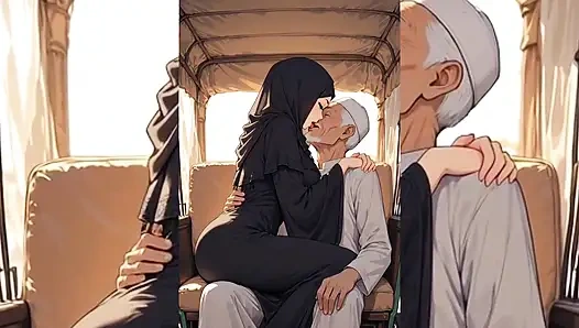 Gadis muslim berhijab dientot habis-habisan sama pria tua yang jelek dan bejat - diremas, dicium, dientot habis-habisan bagian 2