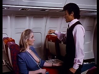 Ashley Welles blows a flight attendant upscaled to 4K