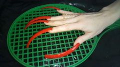 Hook  red extreame long nails Lady L (video short version)