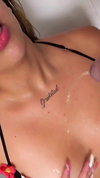 Thick Big Tits Latina Hottie Soaked In Hot Piss POV After Blowing Big Cock | Clip 1