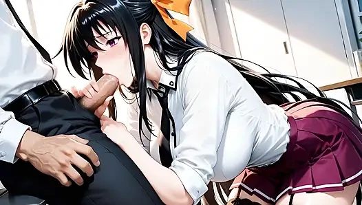 Akeno Himejima Hat Sich Issei Hyodo in Der Ki-adaption Dxd Gegeben