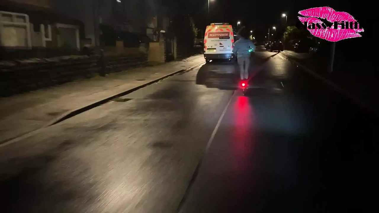 No trousers on riding a scooter on the road