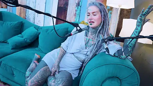I talk about G - Grattitude- ASMR podcast SFW talking goth skinny girl dreadlocks tattoo model inked girl