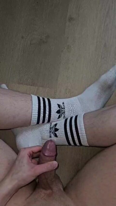I cumming on my Adidas Socks