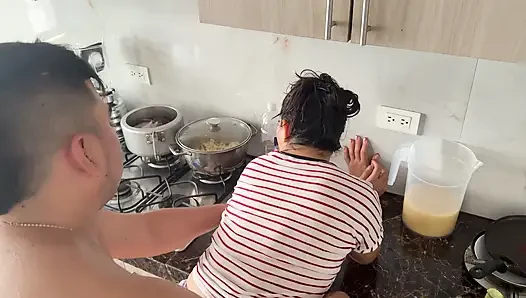My stepmom tricked me into cumming in her