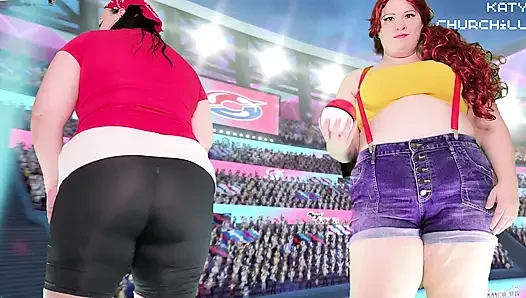 Misty und may facesitting und furzen, kampfbestrafung