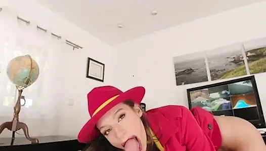 VRCosplayx April Олсен как Кармен Sandiego всегда была плохой девушкой, но теперь у вас есть контроль, часть 1