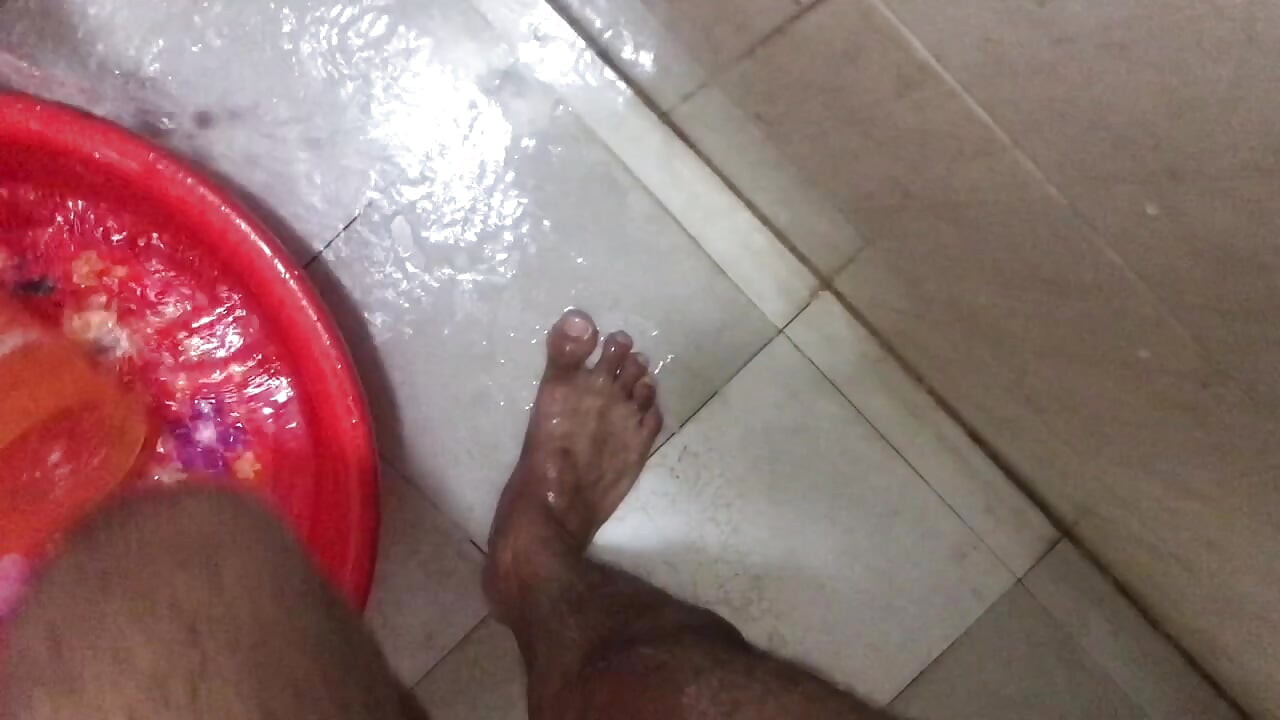 Me in bathroom doing a work