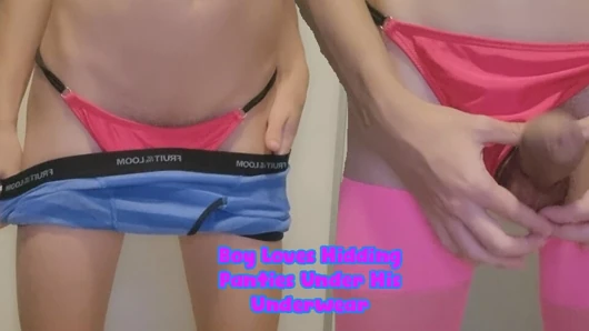 Argentinian porn video – Boy Loves Hidding Panties Under His Underwear