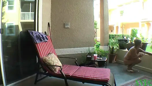 Big Tit Nudist Has Her Stepson Nut in Her Mouth