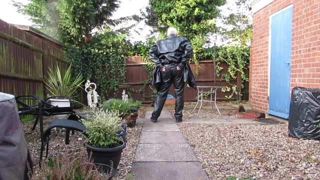 Fully leathered wearing my trench coat