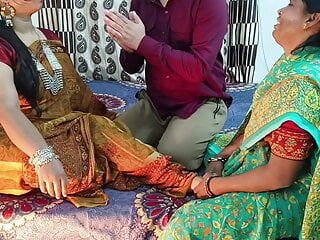 Desi indisches Porno-Video - echte Desi-Sexvideos von Nokia Malkin und Stiefmutter - Gruppensex
