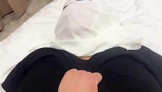 Arab Maid Seduces Hotel Client in Room with Her Tight Pussy