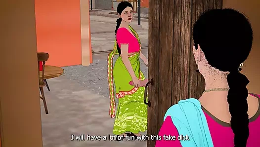 Desi Indian Savita Bhabhi and Piya Bhabhi fucked with stranger man