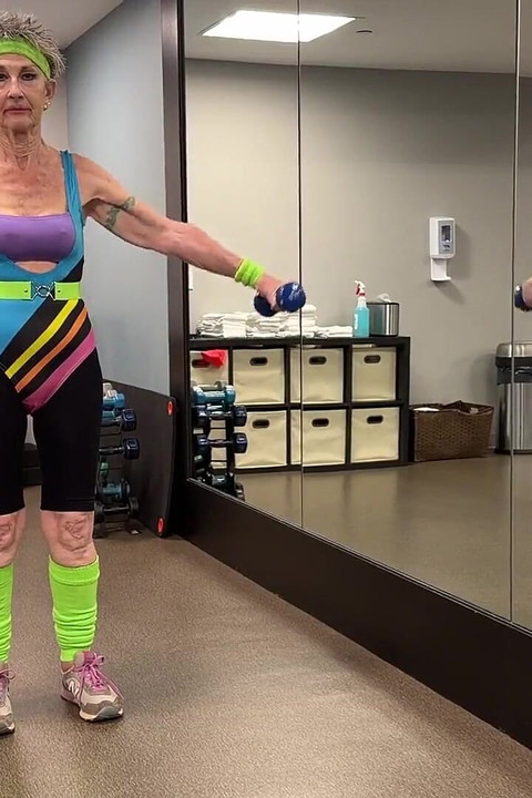 1980's Workout Video - in Gym and Bedroom