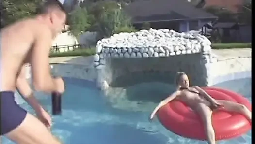 Young Blonde Summissive Slut with Small Tits Yasmine Gold Was Drilled by Her Dominant Boyfriend Near the Pool