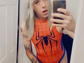 Sidermqn cosplay ragazza Spidergirl