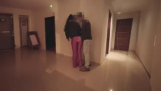 Hotwife Fucked at Building Party - Cum in Mouth