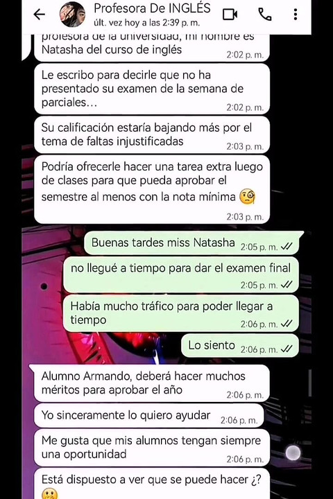 แชทสุดฮอตกับครูของฉันเพื่อผ่านหลักสูตรของเธอ - nati sweet - natasha caseros