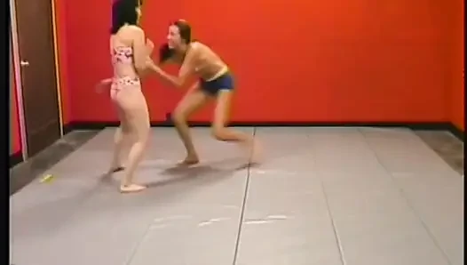 Horny MILFs Wrestle and Dildo Each Other Wildly
