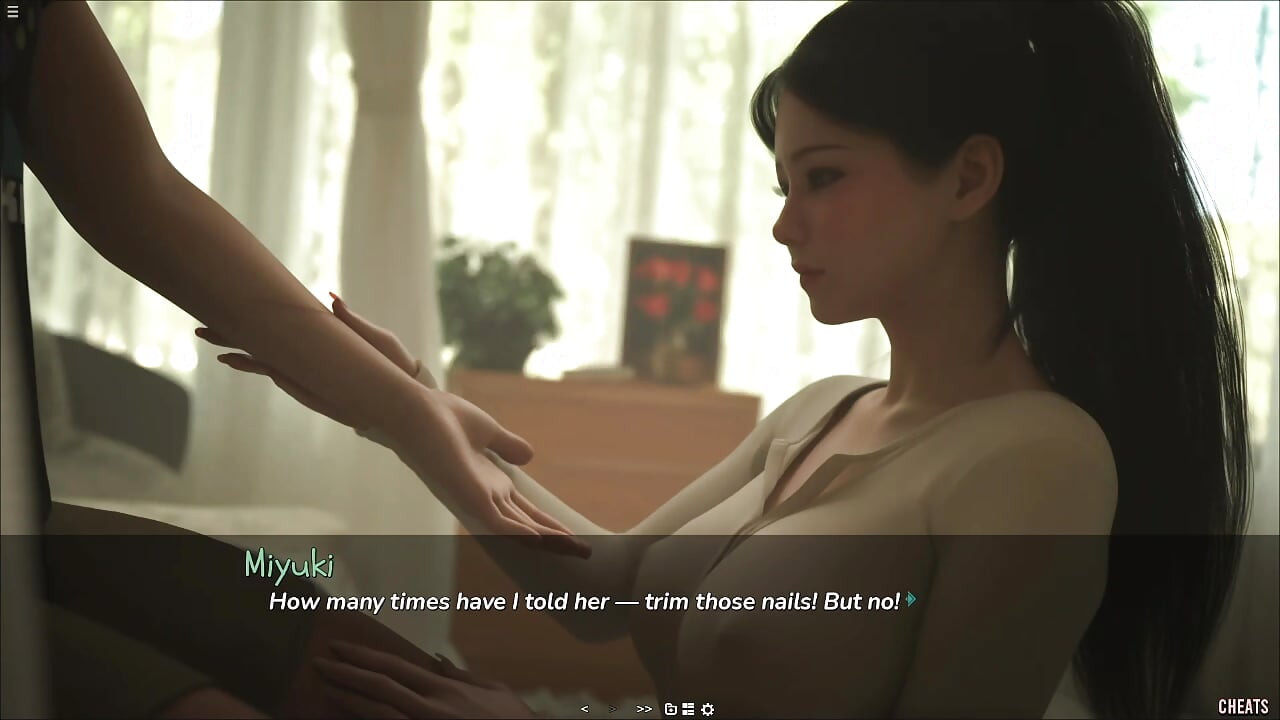 Japansk stemor Viser Stor Rumpe Og Pupper Kløft