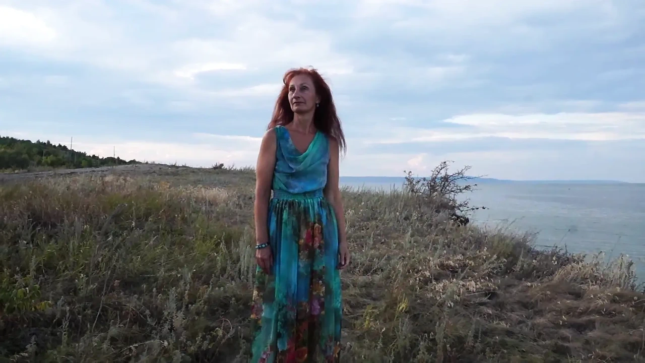 Volga marge in evening