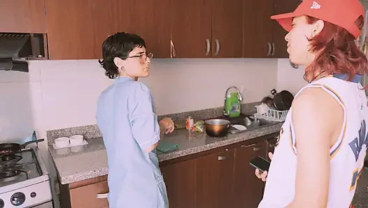 Fucking My Boss in the Kitchen