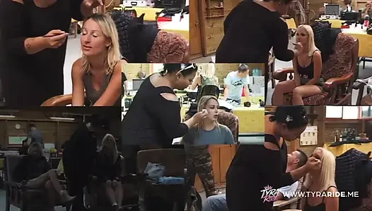 Behind the Scenes Adult Film Shoot with Blonde and Brunette