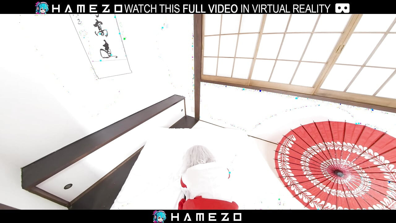 Das japanische mädchen Asuka Suzumura in einem kimono lutscht und fickt hart in VR.