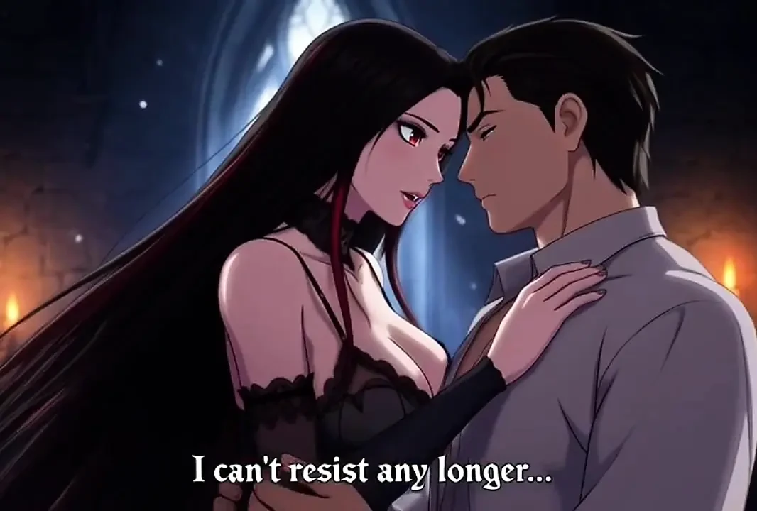 Gothic Vampire Queen Seduces Mortal Lover Into Forbidden Ecstasy & Eternal Bite