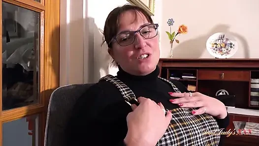 AuntJudysXXX - Your 48yo Busty MILF Boss Ruby Cattrall Sucks Your Cock at the Office