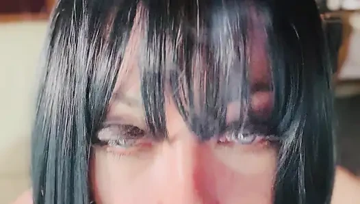 Wish This Was Daddy's Cock I Was Giving A Smoky Blowjob To! BJ Dildo Cocksucking Smoking Smoker