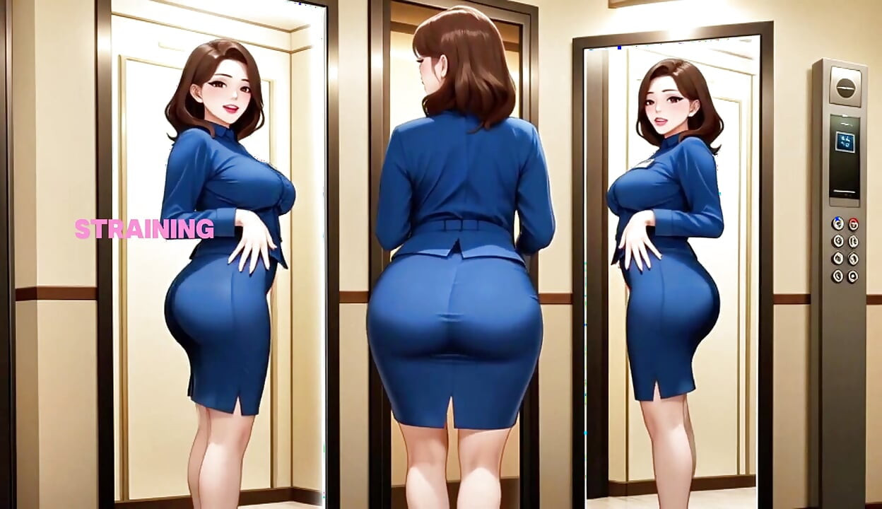 Elevator Fantasy ist ein sexy aufzugsmädchen, das von einem gast hart gefickt wird (ai Hentai)