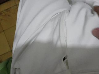 Masturbatie -spijkerbroek wit