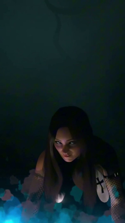 Hot Halloween Striptease by Bella in a Sexy Nun Cosplay - 3D VR Hentai Animation by VirtualHeaven | Clip 2