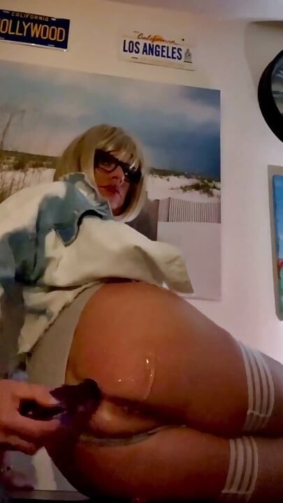 Sissy Back Porch and Bedroom Anal Dildo Compilation