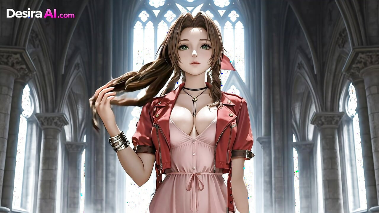Η Aerith πιπιλίζει σκληρά στο Castle 3D Animation και πλημμυρίζει με χύσια παντού που παράγεται από AI