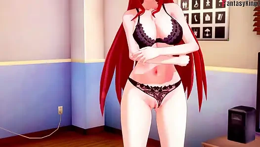 Rias Gremory要离开了，所以 Akeno 给了我一个乳交 - DXD NTR 疯狂系列