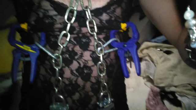 Me caged and dressed.