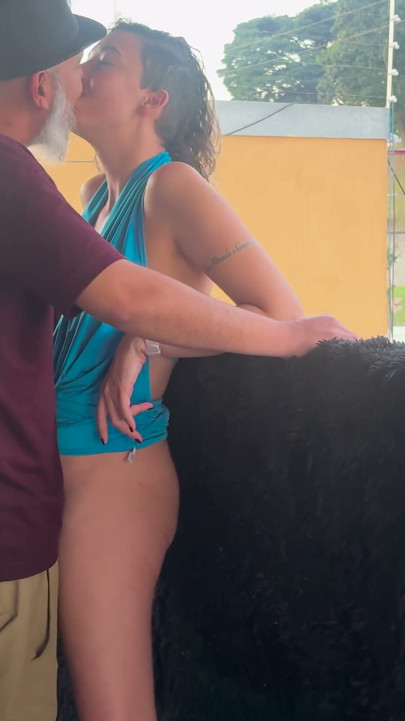 Neighbors hooking up and grinding on the balcony. | Clip 3