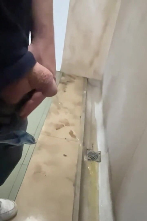 Peeking, Peeing, Flashing, Teasing at Public Urinal