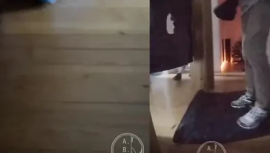 Amateur Boy Ordered to Get on His Knees, Blindfolded, and Pissed in His Mouth Through a Gloryhole... Homemade Video