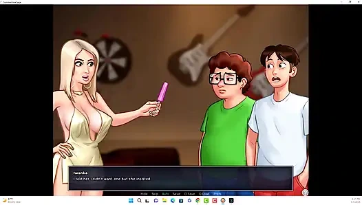 Summertime saga - Johannes and Erik watched Iwanka, Iwanka gave Johannes a blow job on camera