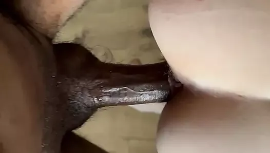 Getting fucked doggy by my favourite black dick
