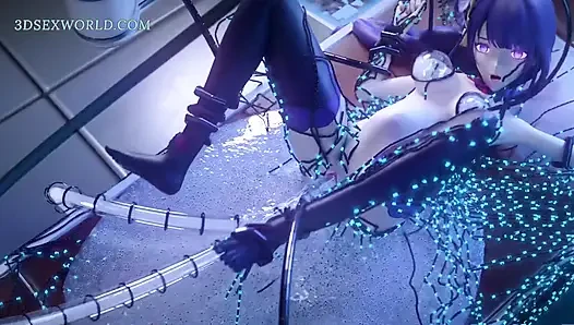 Bdsm hatun seks makinesi tarafından sert sikiliyor (animasyon)