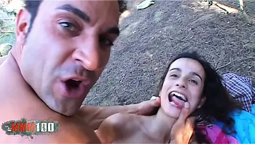 European Latina Penelope - Big Tits Blowjob & Cumshot Outdoor