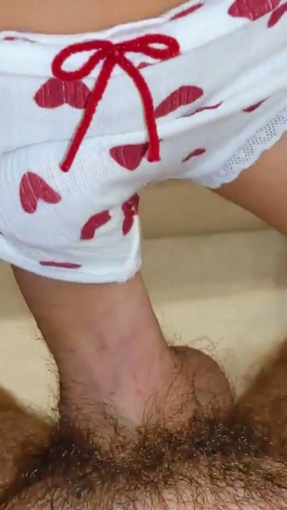 College Girl in Sexy PANTIES Rubbing COCK with HUGE CUM | Clip 1