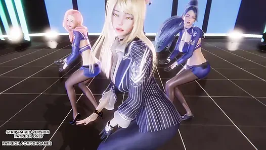 MMD  TWICE - Talk that Talk  Ahri Seraphine Kaisa Sexy Kpop Dance League of Legends Hentai Uncensored 4K 60FPS