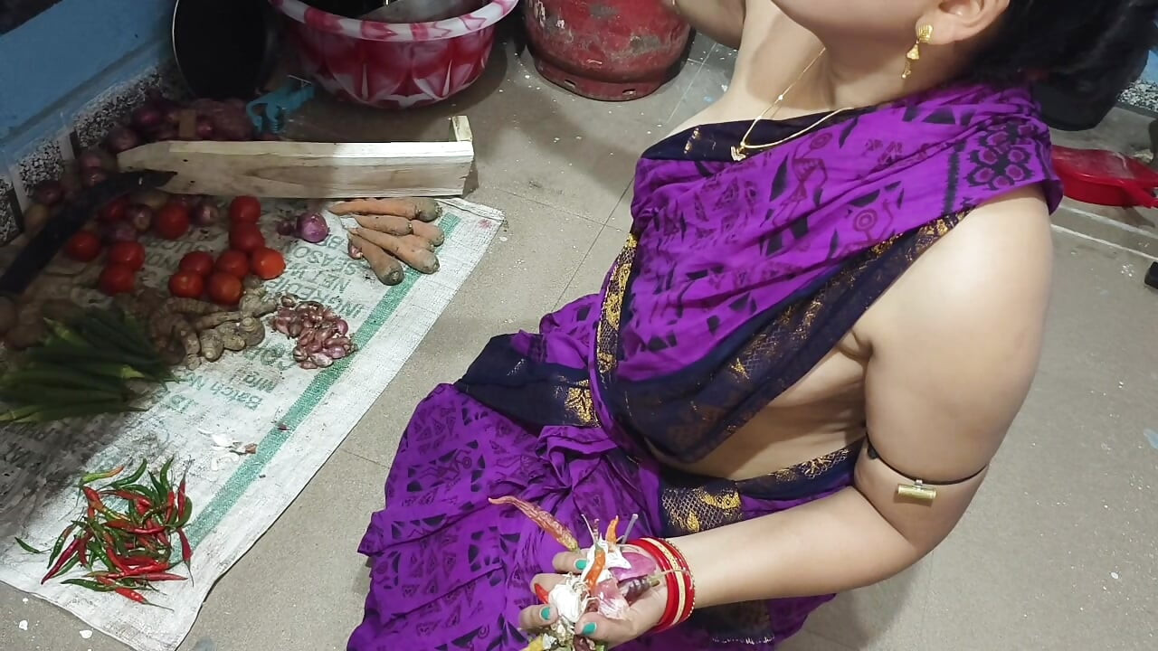Indian housewife hard-core sex in kitchen room by her husband's friend