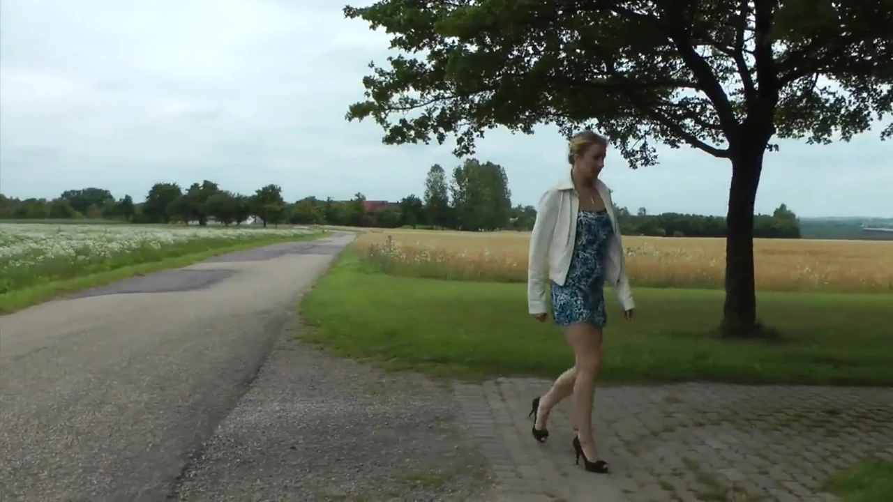 Age Gap Blonde German Babe Gets Fucked Outdoors by Huge Cock